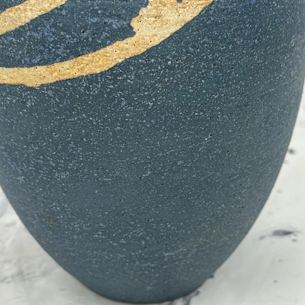 Studio Pottery Vase Artist Signed by 